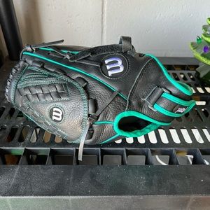Wilson Ultra turquoise blue softball Baseball mit New glove goes on left hand